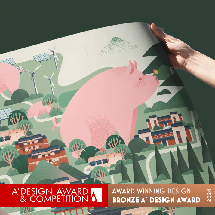 Xiaoshanxiang Pig Brand Design by Beijing Jiaotong University Bronze Graphics, Illustration and Visual Communication Design Award Winner 2024 