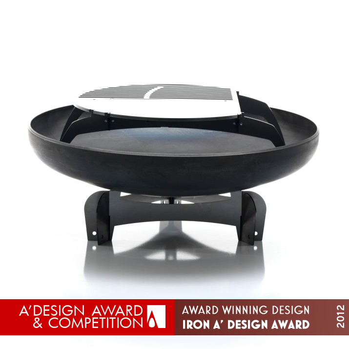 Barramundi BBQ BBQ designed for wood fires by Alex Lototzky Iron Home Appliances Design Award Winner 2012 