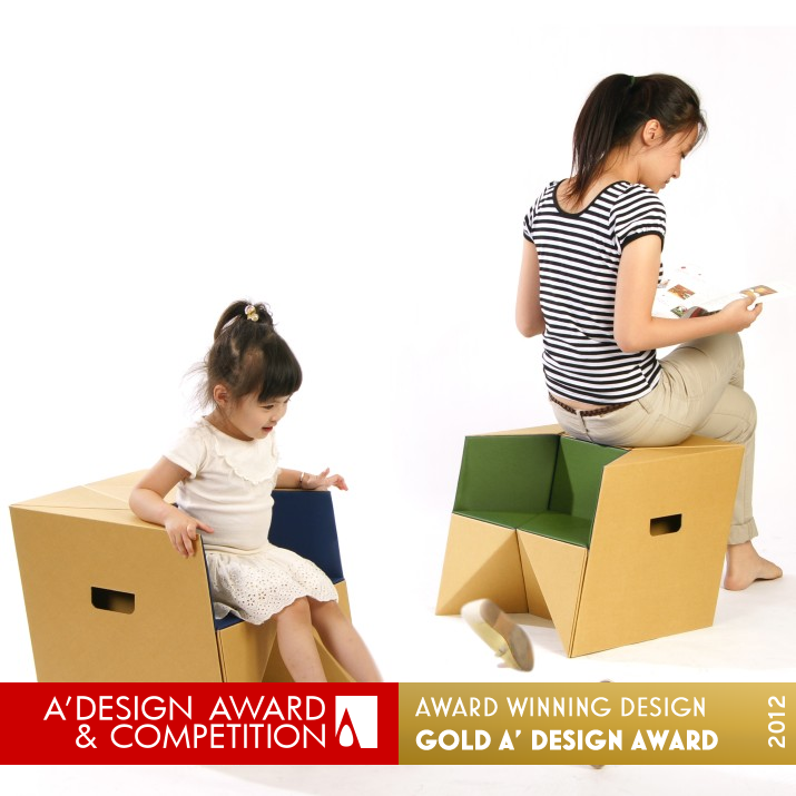 S-Cube Stool, child chair, and step by Daisuke Nagatomo & Minnie Jan Golden Furniture Design Award Winner 2012 