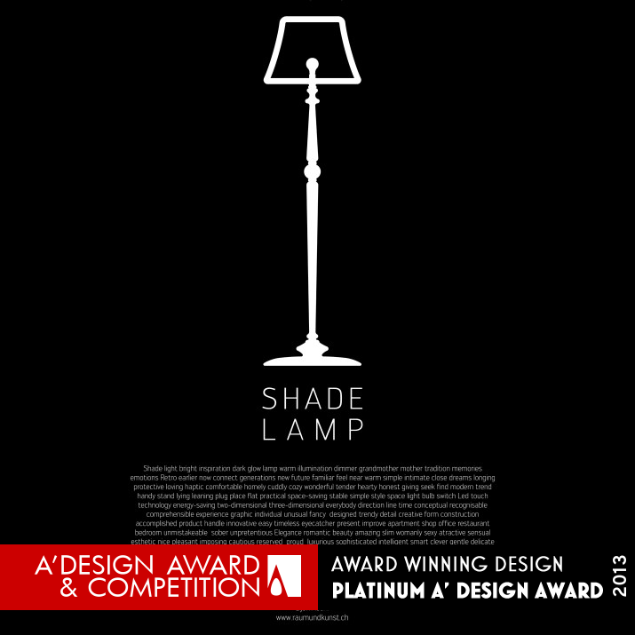 Shade Lamp Light by Björn Ischi Platinum Lighting Products and Fixtures Design Award Winner 2013 