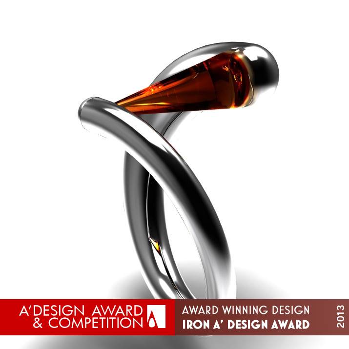 Red Ring Ring by H. A. Foroutan Iron Jewelry Design Award Winner 2013 