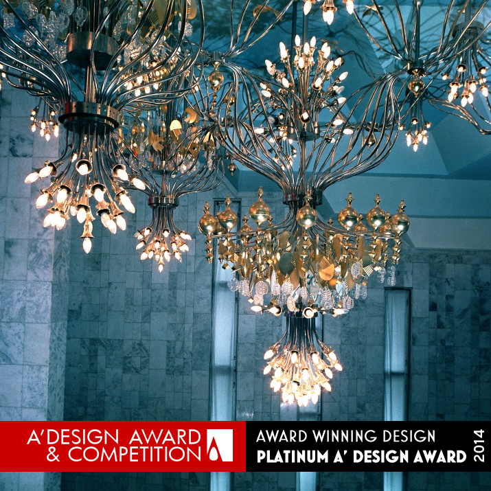 Bridal Veil soaring over the World... The chandelier by Victor A. Syrnev Platinum Lighting Products and Fixtures Design Award Winner 2014 