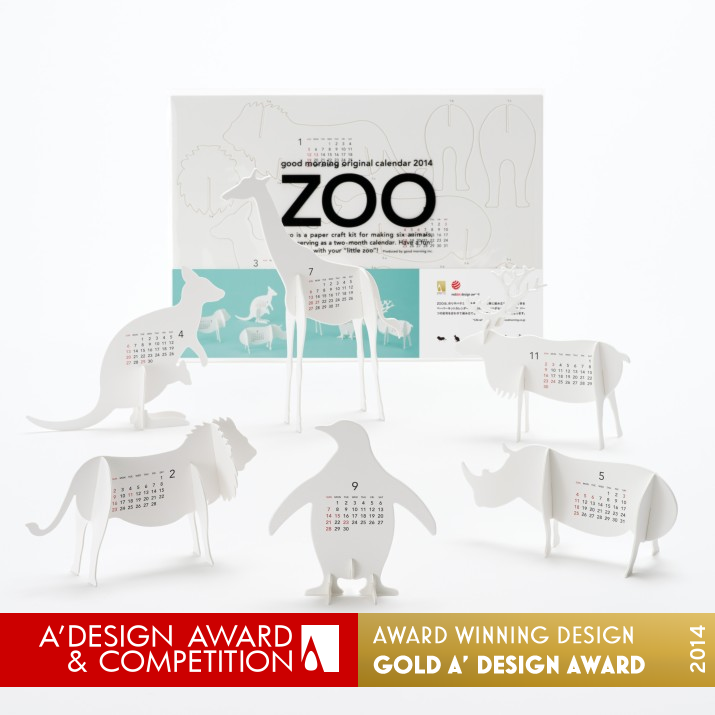 ZOO Calendar by Katsumi Tamura Golden Graphics, Illustration and Visual Communication Design Award Winner 2014 