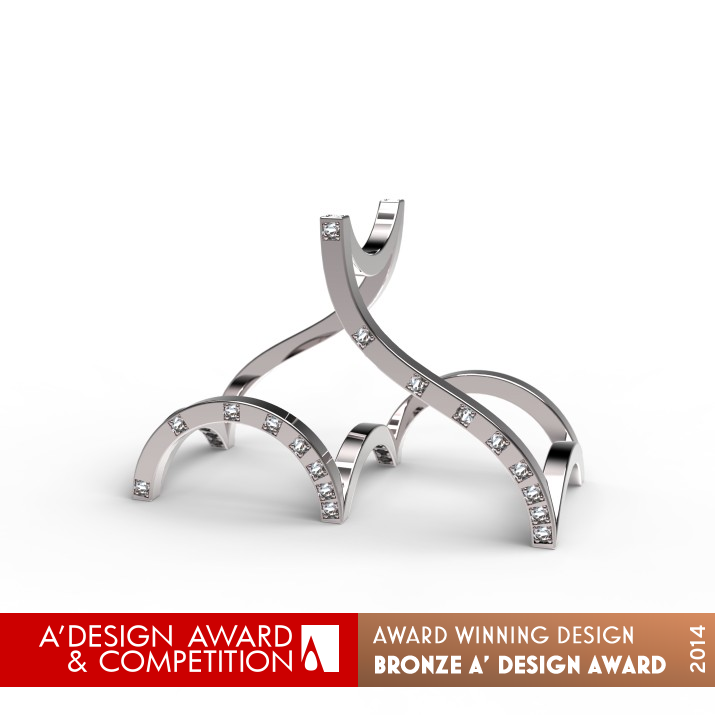 Flowing Arcs Ring by Sun Hyang Ha Bronze Jewelry Design Award Winner 2014 