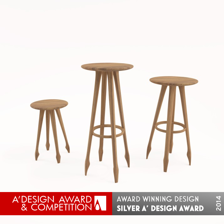 Echape Stool by Stephan Seifert & Thelos Silver Furniture Design Award Winner 2014 