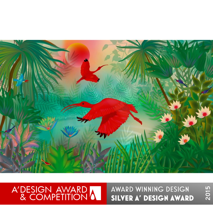 Scarlet Ibis Visual Art by Gabriela Delgado Silver Fine Arts and Art Installation Design Award Winner 2015 