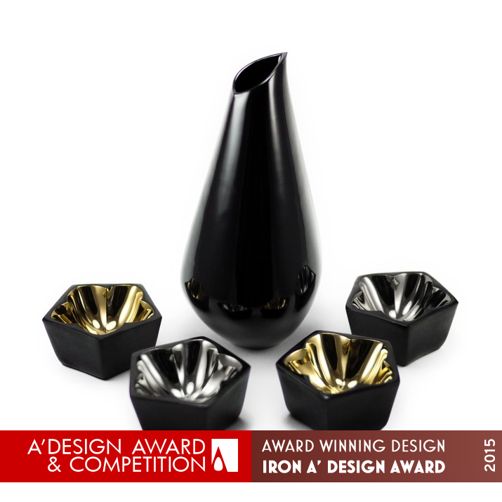 Yozakura Sake Set by govy Iron Bakeware, Tableware, Drinkware and Cookware Design Award Winner 2015 