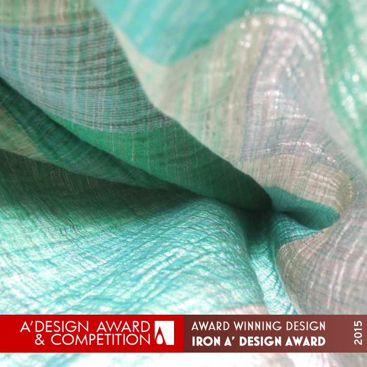 Aqua Flax Fabric by Junya Nakai Iron Textile, Fabric, Textures, Patterns and Cloth Design Award Winner 2015 