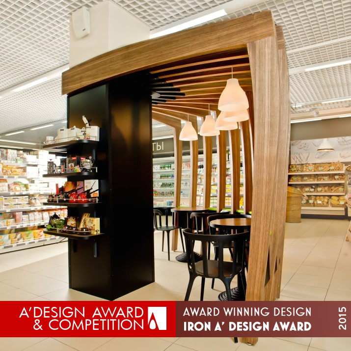 Kona Coffee corner by Vadim Korovin, Dmitry Korovin Iron Interior Space and Exhibition Design Award Winner 2015 