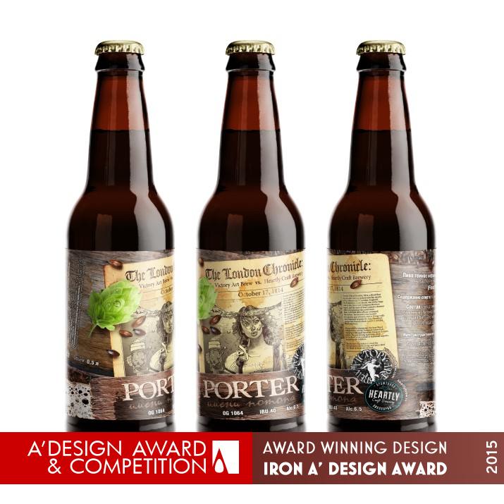 Beer Flood Porter Label by Evgeny Dyakonov Iron Packaging Design Award Winner 2015 