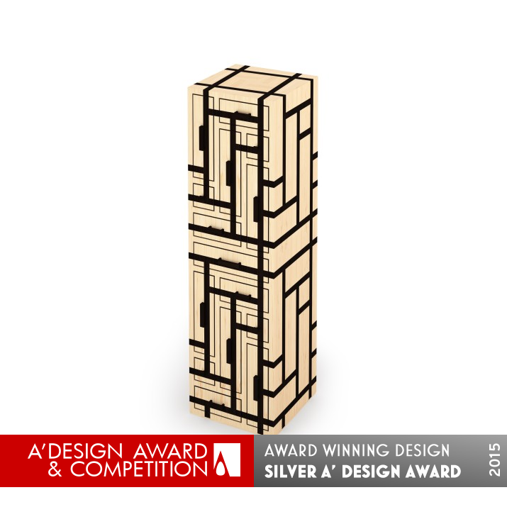 Labyrinth Chest of drawers by Eckhard Beger Silver Fine Arts and Art Installation Design Award Winner 2015 