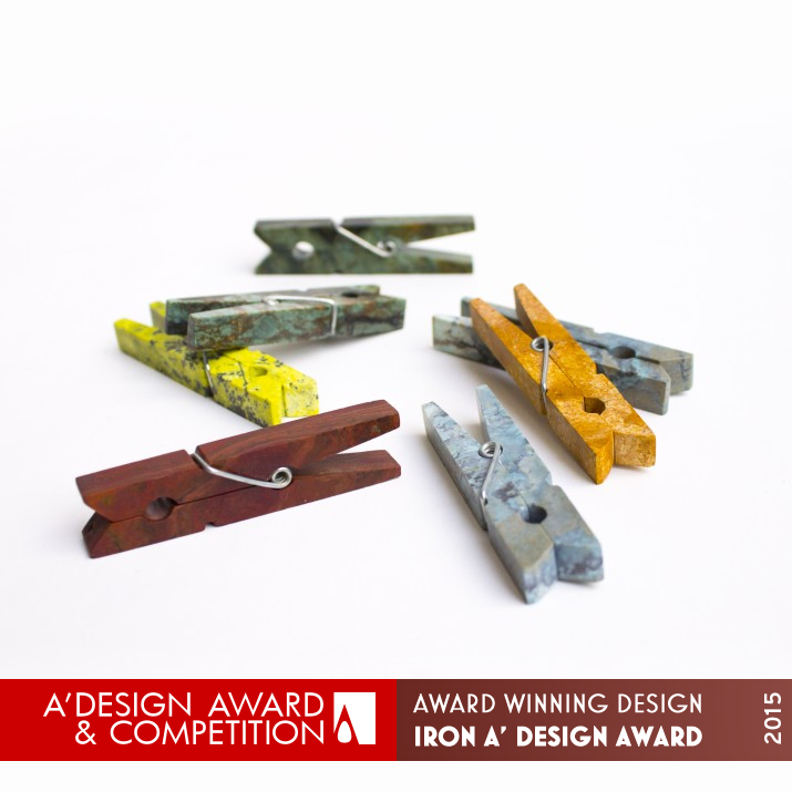 Clipstone Paperclip by Mauricio Navarro Iron Art and Stationery Supplies Design Award Winner 2015 