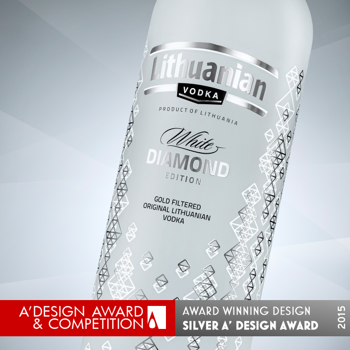 Lithuanian Vodka Gold. Diamond Edition Bottle decor by Studija Creata Silver Packaging Design Award Winner 2015 