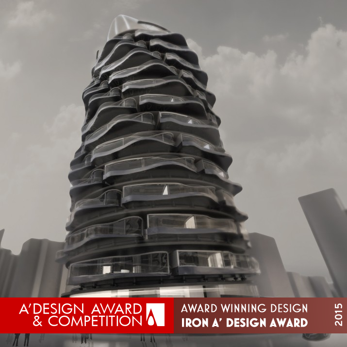 Turn to the Future Spiral Rotating Building by Shin Kuo Iron Futuristic Design Award Winner 2015 