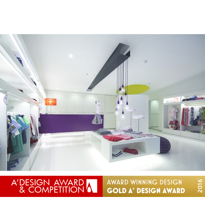 PomPom Children's clothes Store by Albertina Oliveira Golden Interior Space and Exhibition Design Award Winner 2016 