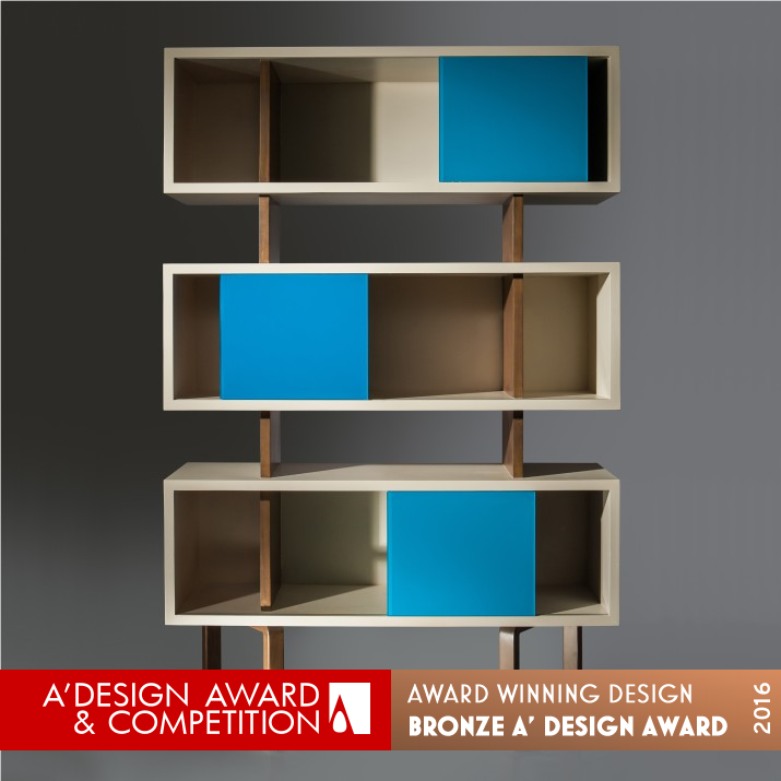 Arhus Bookcase by Gerardo Ríos Bronze Furniture Design Award Winner 2016 