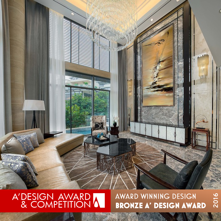 Chinese-Western of Luxury Residential House by Tony Cheng Bronze Interior Space and Exhibition Design Award Winner 2016 