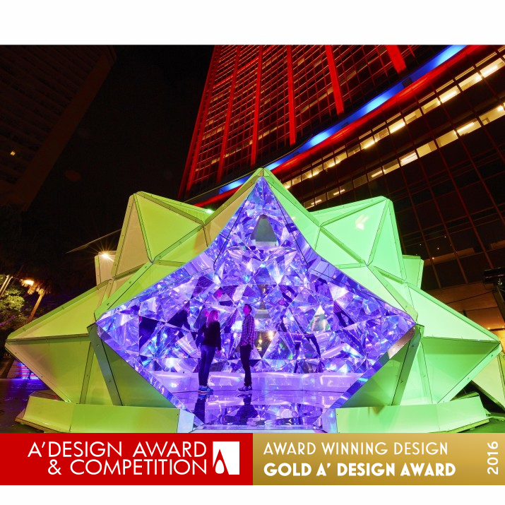 Light Origami Art Installation by KAZ Shirane Golden Fine Arts and Art Installation Design Award Winner 2016 