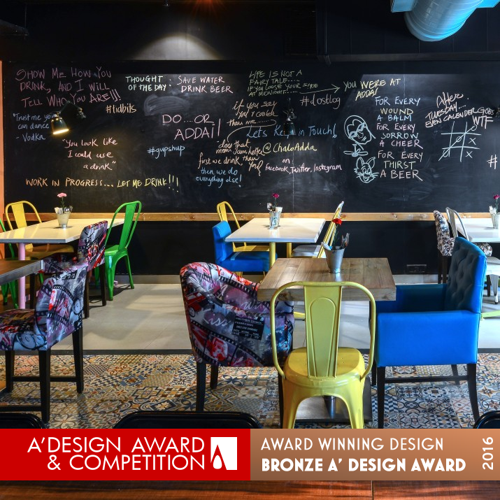 Adda Multifunctional Cafe by Ketan Jawdekar Bronze Interior Space and Exhibition Design Award Winner 2016 