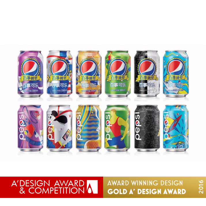 Pepsi Challenge China Aluminum Can by PepsiCo Design & Innovation Golden Packaging Design Award Winner 2016 