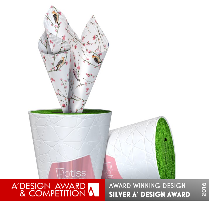 Potiss Paper Tissue Box Paper Tissue Box by Musa Çelik Silver Packaging Design Award Winner 2016 