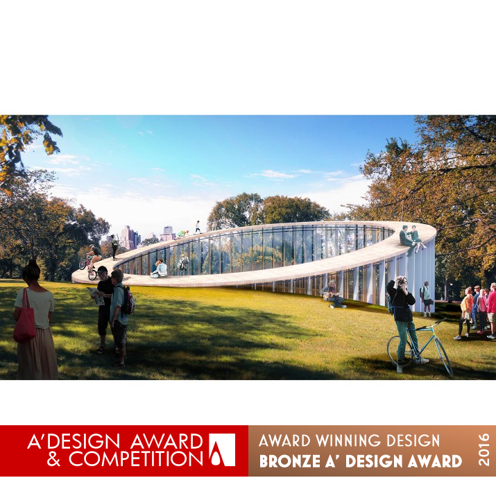 Cedar Hill Loop Movable Pavilion by Jianshi Wu and Yitan Sun Bronze Architecture, Building and Structure Design Award Winner 2016 