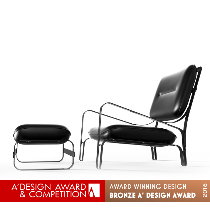 Patroa Lounge Chair and Ottoman by Mula Preta Design Bronze Furniture Design Award Winner 2016 