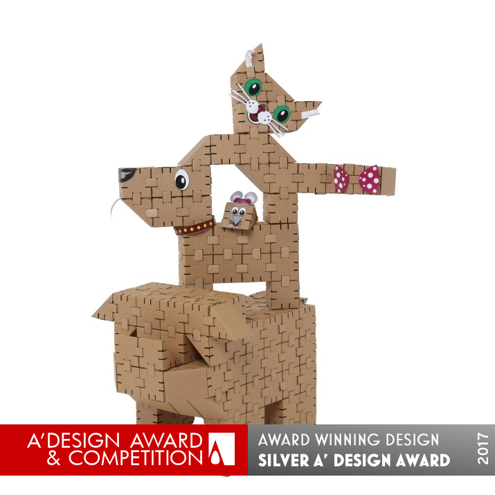 Yohocube Cardboard construction set by Yohocube Silver Toys, Games and Hobby Products Design Award Winner 2017 