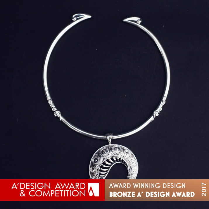 Pristine Moon Open collar by Kim Anh Vy Bronze Jewelry Design Award Winner 2017 