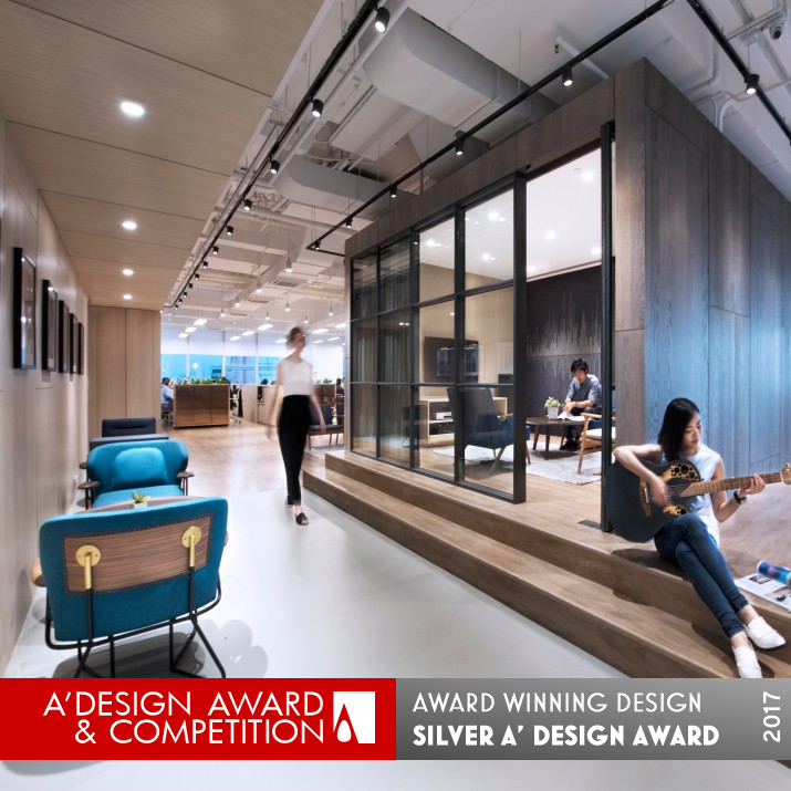 Warner Music Hong Kong Workplace Office by Lorène Faure and Kenny Kinugasa-Tsui Silver Interior Space and Exhibition Design Award Winner 2017 