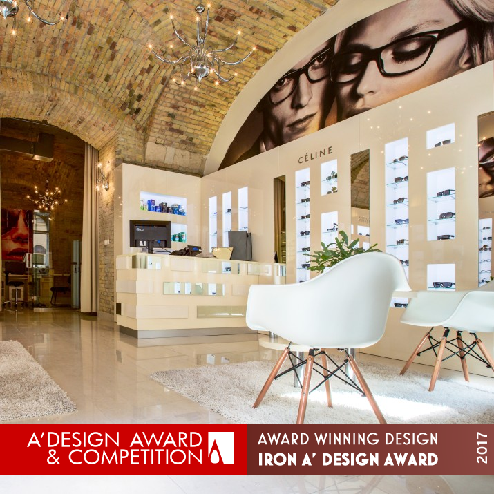 Optika Di Moda Eyewear Store by Tamás Csiszér Iron Interior Space and Exhibition Design Award Winner 2017 