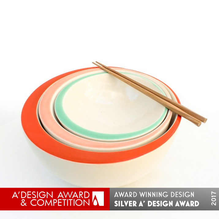 Eclipse Set of Nesting Noodle Bowls Noodle Bowl Set by Lucie Piedra and Meg Oliver Silver Bakeware, Tableware, Drinkware and Cookware Design Award Winner 2017 