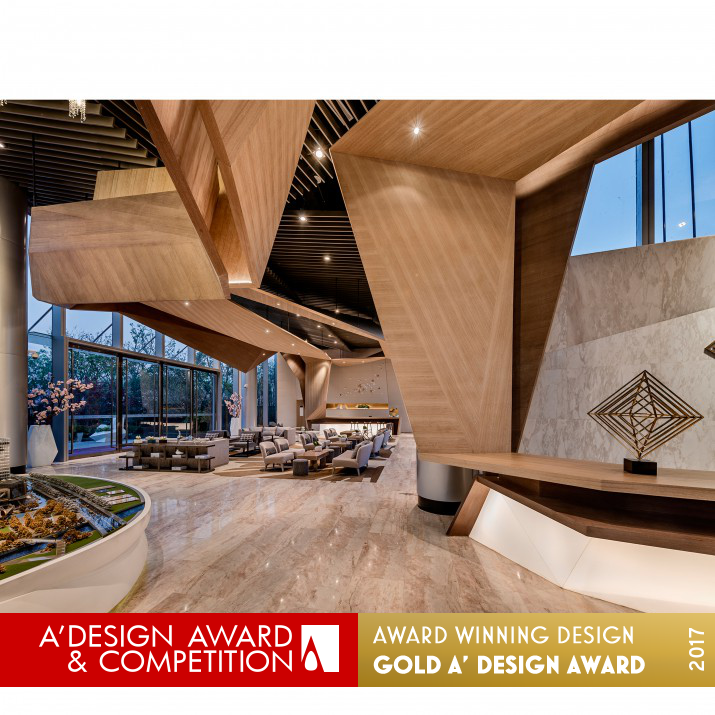 Origami space definition  Sales center by Kris Lin Golden Interior Space and Exhibition Design Award Winner 2017 