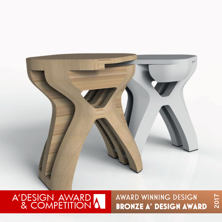  Hé Multipurpose Stool  by Lee Teng Sheng Jason Bronze Furniture Design Award Winner 2017 