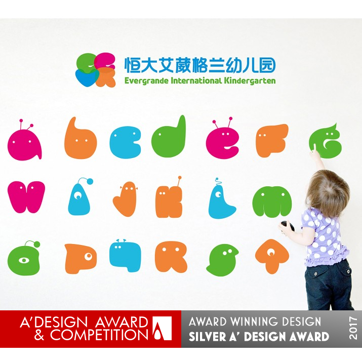 Evergrande Kindergarten Logo and VI by Dongdao Creative Branding Group Silver Graphics, Illustration and Visual Communication Design Award Winner 2017 