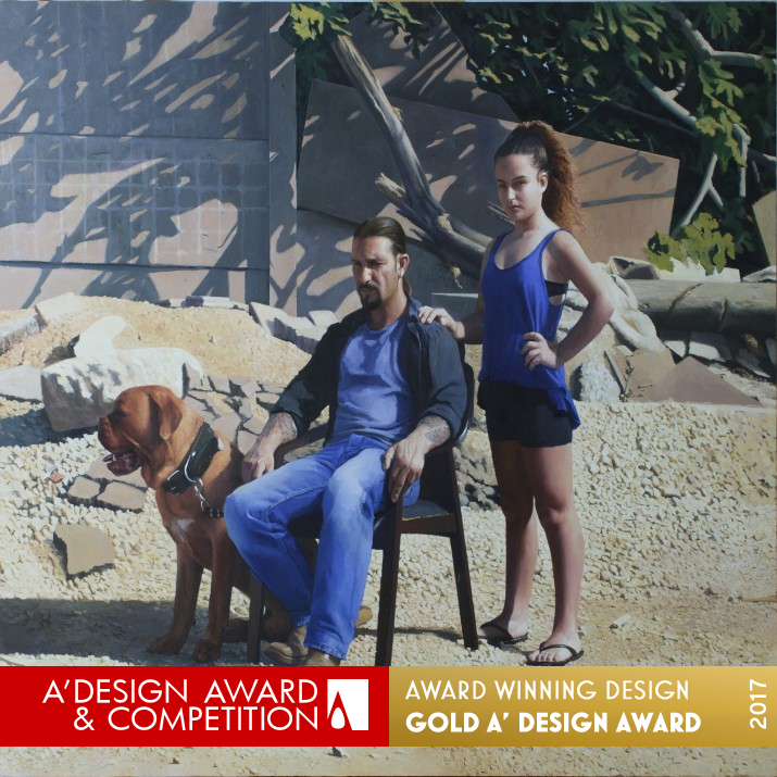 Annabelle and Guy Painting  by Matan Ben Cnaan Golden Fine Arts and Art Installation Design Award Winner 2017 