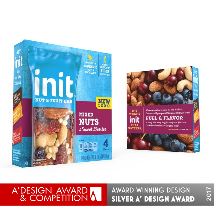 INIT Fruit and Nut Bar Snack Bar by PepsiCo Design & Innovation Silver Packaging Design Award Winner 2017 