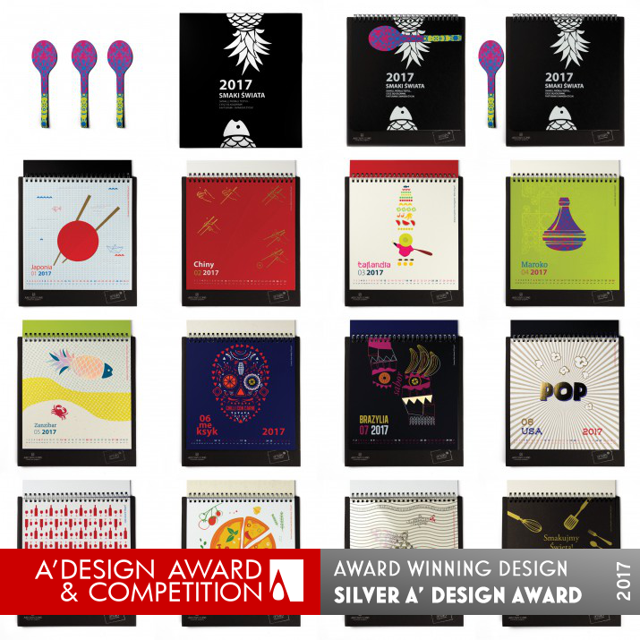 Antalis Calendar by Izabela Jurczyk & Małgorzata Boszulak Silver Graphics, Illustration and Visual Communication Design Award Winner 2017 