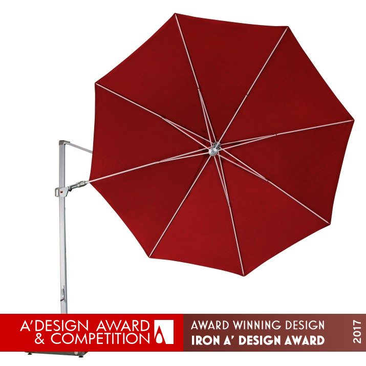 Knirps Side Post Sun Umbrella Sun-Umbrella by Knirps Licence Corporation GmbH & Co. KG Synowaytion GMBH Iron Street Furniture Design Award Winner 2017 