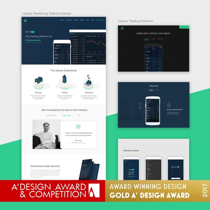 UPSTOX Website by LOLLYPOP DESIGN STUDIO Golden Website and Web Design Award Winner 2017 