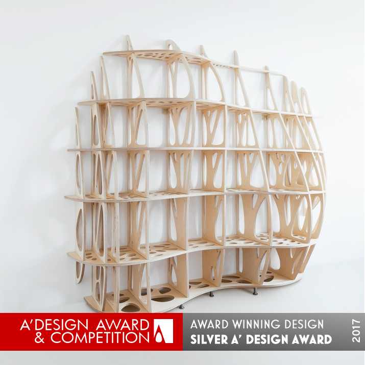 Amheba Bookcase by George Šmejkal Silver Generative, Algorithmic, Parametric and AI-Assisted Design Award Winner 2017 