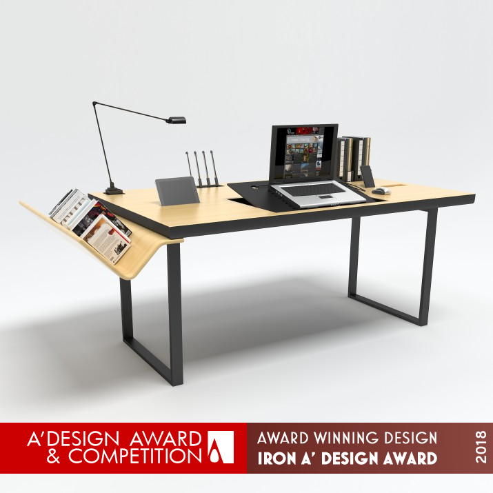 Concise Desk by Yahe Zhang Iron Furniture Design Award Winner 2018 