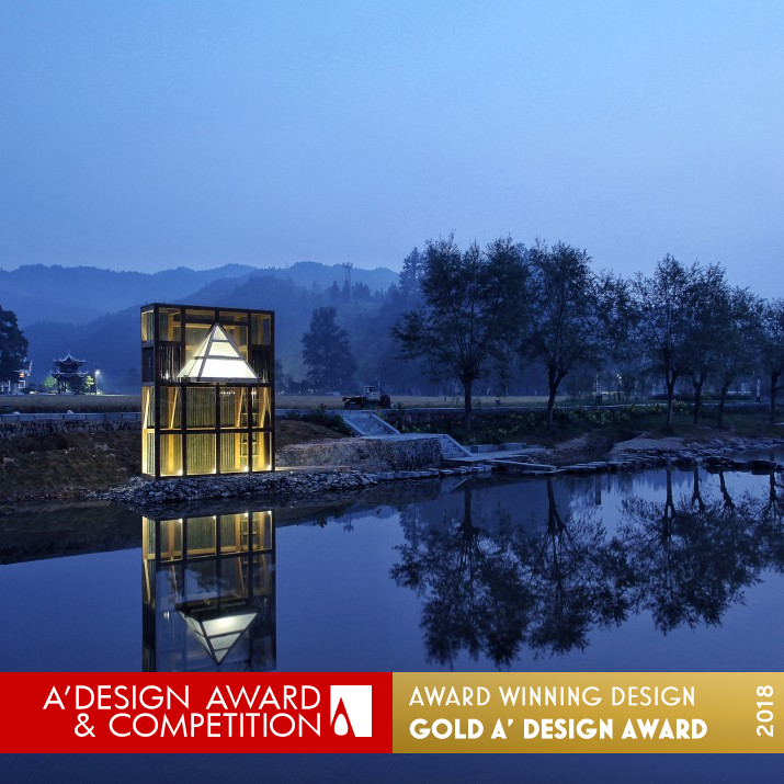 The Mirrored Sight Shelter Viewing House, Tea House by Li Hao and Nan Xueqian Golden Architecture, Building and Structure Design Award Winner 2018 