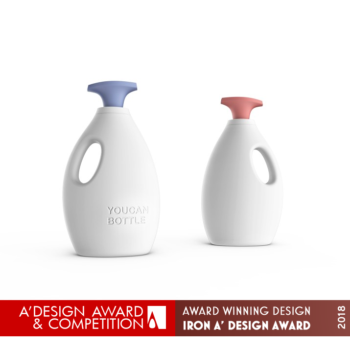 Convenience One handed bottle by Kuang Wei Iron Packaging Design Award Winner 2018 