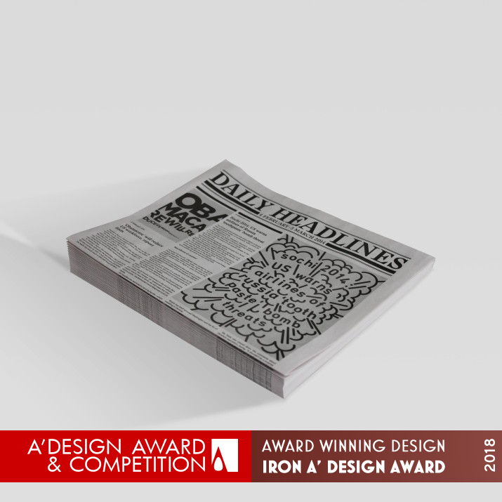 Daily Headlines Publication by Hui Chen Ou Yang Iron Graphics, Illustration and Visual Communication Design Award Winner 2018 