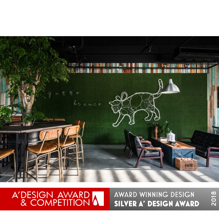 Gatto Bianco Bistro Restaurant by Hsin-Ting Weng Silver Interior Space and Exhibition Design Award Winner 2018 