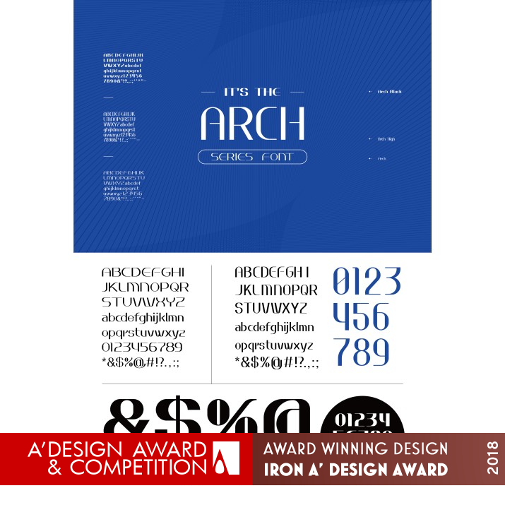 Arch Typeface by Chenglong Tao Iron Graphics, Illustration and Visual Communication Design Award Winner 2018 