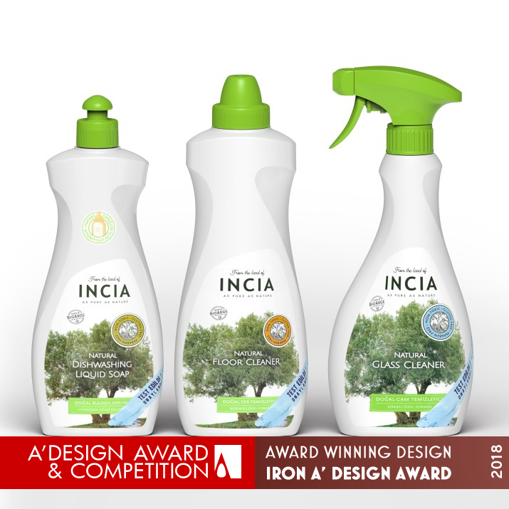 Incia Household Cleaner Series Household Cleaners by Musa Celik Iron Packaging Design Award Winner 2018 