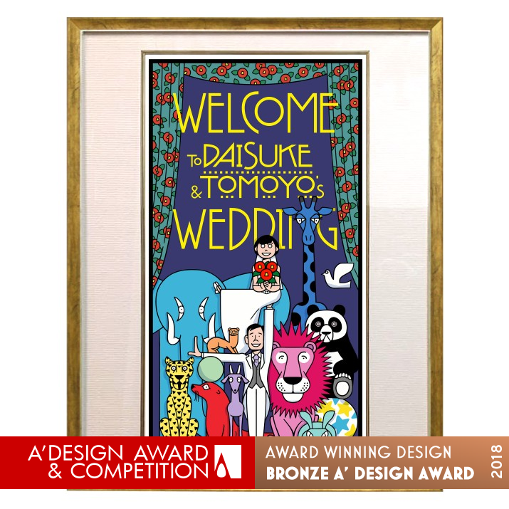 Wedding Poster Signboard to welcome the guests  by Studio-Takeuma Bronze Graphics, Illustration and Visual Communication Design Award Winner 2018 