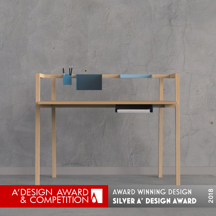 Clipe Home Desk by Rosina Secondi Silver Furniture Design Award Winner 2018 